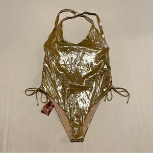 Sommer Ray Gold One Piece Swimsuit Size Large